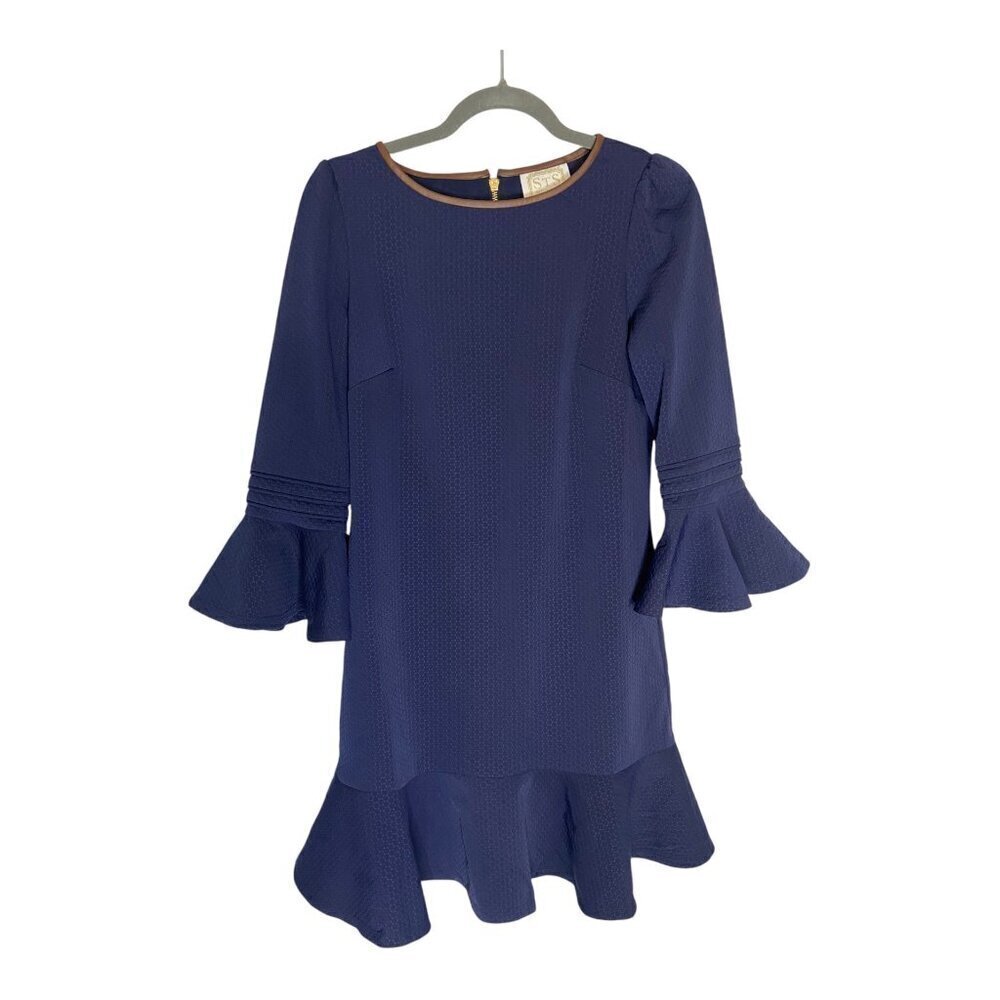 NWT Sail to Sable Ruffle 3/4 Sleeve Dress-sz XS